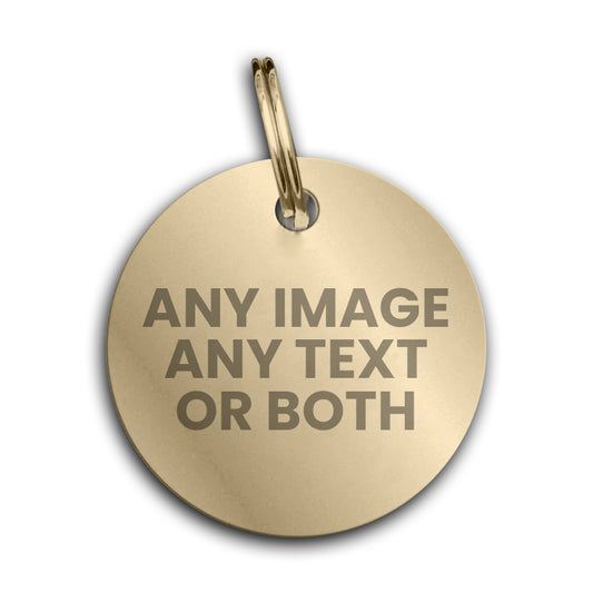 Personalised Pet Tag Disc Round Shape Identifier and Contact