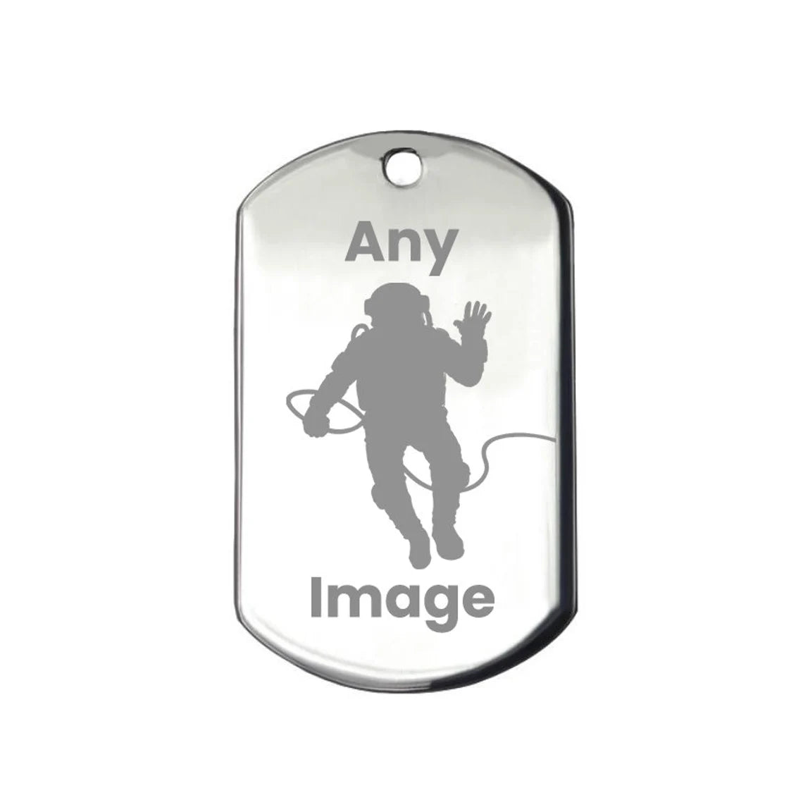 Personalised Sterling Silver Engraved Dog Tag Pendant Necklace