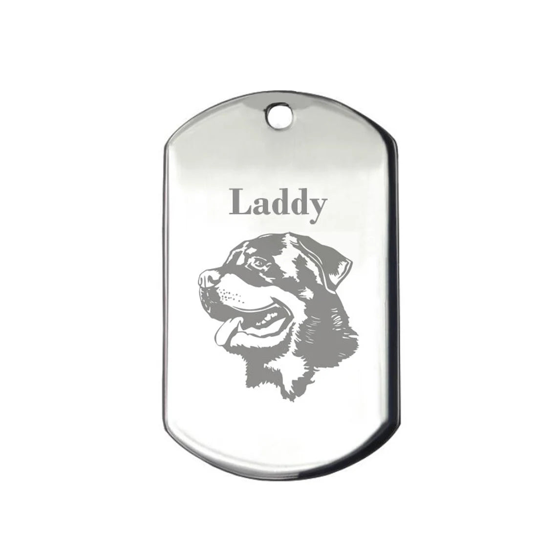 Personalised Sterling Silver Engraved Dog Tag Pendant Necklace